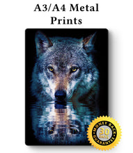 Load image into Gallery viewer, Wolf Wall Art - Reflection Metal Poster Print