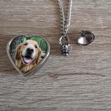 Load image into Gallery viewer, Ashes Necklace Photo Pendant - Heart Urn Photo Pendant - Upload Your Picture