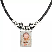 Load image into Gallery viewer, BUNDLE Photo Pendant Leather Necklace, Bracelet and Keyring - Upload Your Picture
