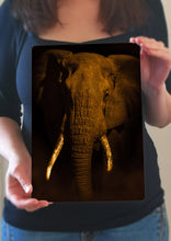 Load image into Gallery viewer, Elephant Art - Wall Art - Elephant Head Metal Poster Print