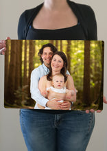 Load image into Gallery viewer, A4 & A3 Personalised Metal Photo With Wooden Backing - Metal Poster Wall Picture