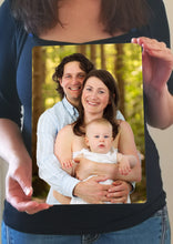 Load image into Gallery viewer, A4 & A3 Personalised Metal Photo With Wooden Backing - Metal Poster Wall Picture