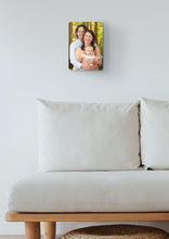 Load image into Gallery viewer, A4 & A3 Personalised Metal Photo With Wooden Backing - Metal Poster Wall Picture