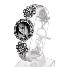 Load image into Gallery viewer, Flower Gem Photo Bracelet - Picture Bracelet - Personalised Photo