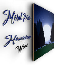 Load image into Gallery viewer, Forest Picture At Night - Metal Poster Print Forest Art