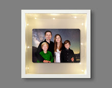 Load image into Gallery viewer, Light Up Box Frame With A5 Personalised METAL Photo Print Inside - Birthday Gift, Father's Day, Mother's Day, Christmas Gift