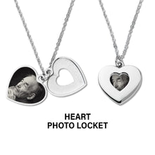 Load image into Gallery viewer, Heart Shaped Photo Locket Front