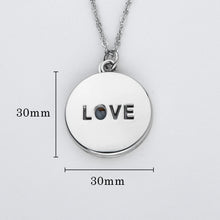 Load image into Gallery viewer, Love Photo Necklace Measurements
