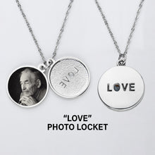 Load image into Gallery viewer, Love Photo Locket From Front And Open