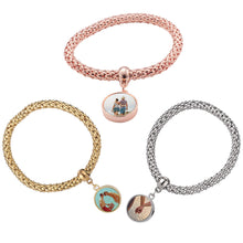 Load image into Gallery viewer, Photo Bracelet with Circular Charm - Upload Your Picture
