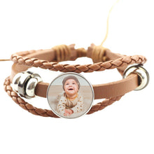 Load image into Gallery viewer, Leather Photo Bracelet - Personalised Picture Bracelet