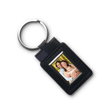 Load image into Gallery viewer, Personalised Leather & Metal Keyrings - Rectangle