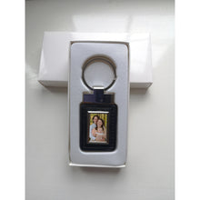 Load image into Gallery viewer, Personalised Leather & Metal Keyrings - Rectangle