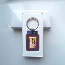 Load image into Gallery viewer, Personalised Leather & Metal Keyrings - Rectangle