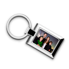 Load image into Gallery viewer, Personalised Metal Photo Keyring - Rectangle