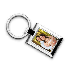 Load image into Gallery viewer, Personalised Metal Photo Keyring - Rectangle