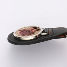 Load image into Gallery viewer, Personalised Leather & Metal Keyrings - Hinged Circle