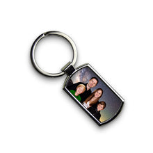 Load image into Gallery viewer, Personalised Metal Photo Keyring - Rounded Rectangle