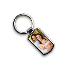 Load image into Gallery viewer, Personalised Metal Photo Keyring - Rounded Rectangle