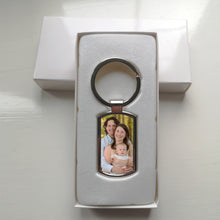 Load image into Gallery viewer, Personalised Metal Photo Keyring - Rounded Rectangle