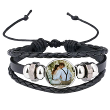 Load image into Gallery viewer, Leather Photo Bracelet - Personalised Picture Bracelet