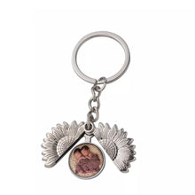 Load image into Gallery viewer, Photo Locket Keyring - 'Sunflower' Photo Keyring - Upload Your Picture