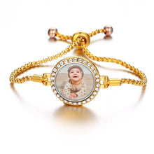 Load image into Gallery viewer, Metal Tie Photo Bracelet - Picture Bracelet - Personalised Photo