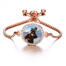 Load image into Gallery viewer, Metal Tie Photo Bracelet - Picture Bracelet - Personalised Photo