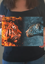 Load image into Gallery viewer, Tiger And Leopard Print - Wall Art - Metal Poster Print