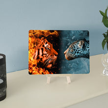 Load image into Gallery viewer, Tiger And Leopard Print - Wall Art - Metal Poster Print