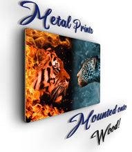 Load image into Gallery viewer, Tiger And Leopard Print - Wall Art - Metal Poster Print