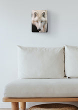 Load image into Gallery viewer, White Wolf Portrait Metal Poster Print