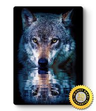Load image into Gallery viewer, Wolf Wall Art - Reflection Metal Poster Print