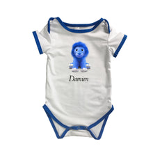 Load image into Gallery viewer, Personalised Baby Grow Lion - Baby Name &amp; Optional DOB

