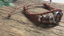 Load and play video in Gallery viewer, Leather Photo Bracelet - Personalised Picture Bracelet
