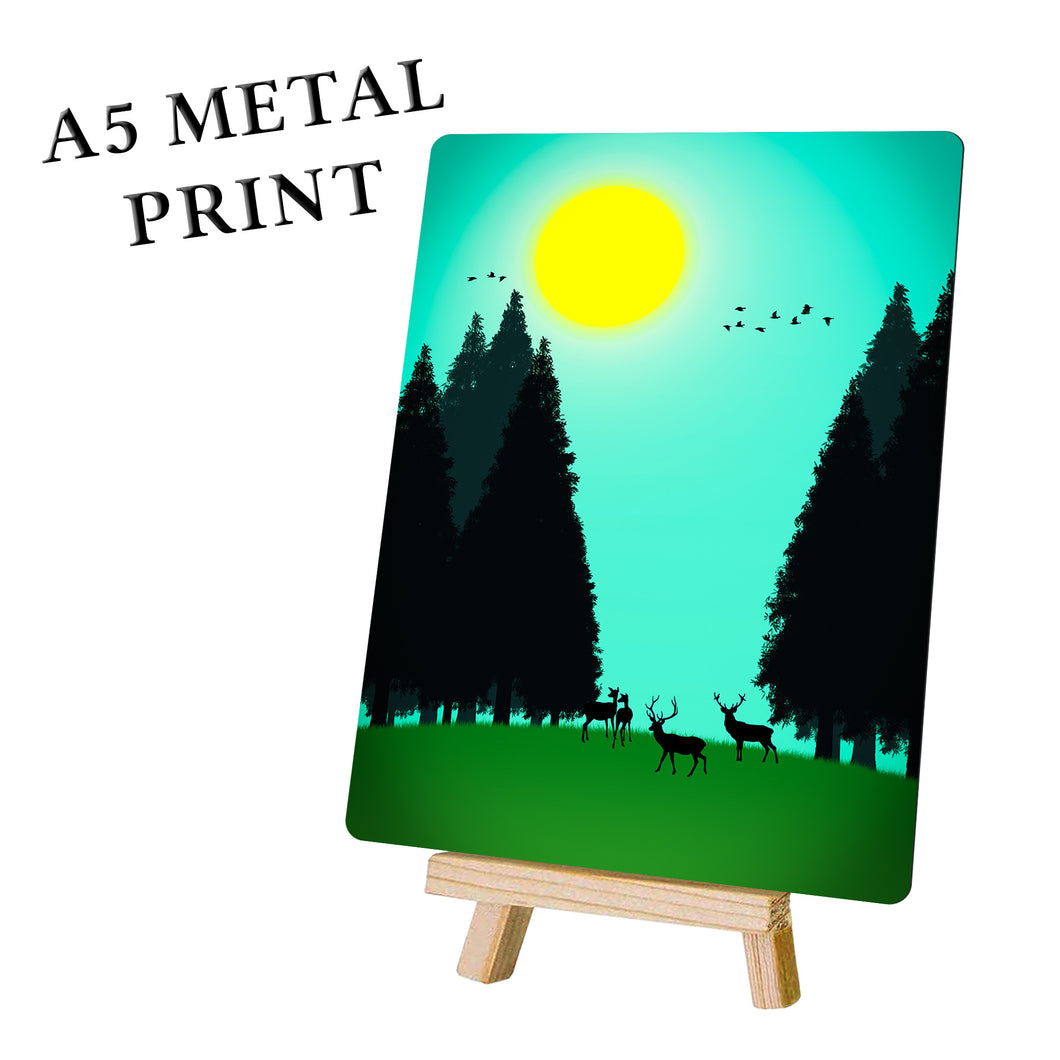 Forest Picture - Metal Poster Print Forest Art