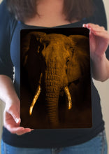 Load image into Gallery viewer, Elephant Art - Wall Art - Elephant Head Metal Poster Print
