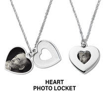 Load image into Gallery viewer, Heart Shaped Photo Locket Front
