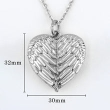 Load image into Gallery viewer, Angel Wings Necklace Measurements
