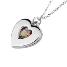Load image into Gallery viewer, Heart Shaped Photo Locket No Background
