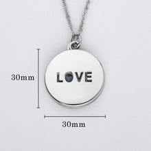 Load image into Gallery viewer, Love Photo Necklace Measurements
