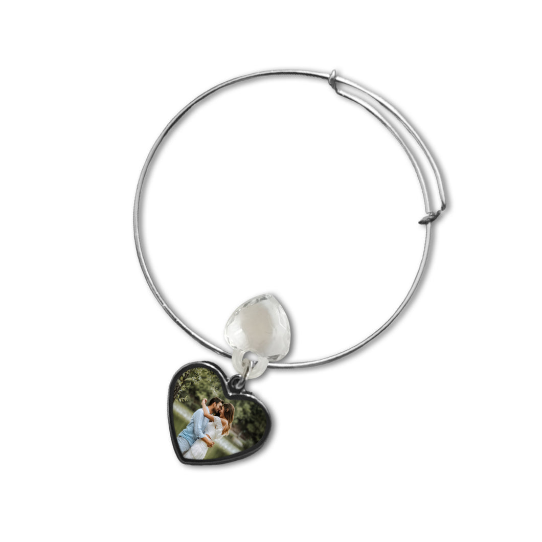 Photo Bracelet with Heart shaped Charm
