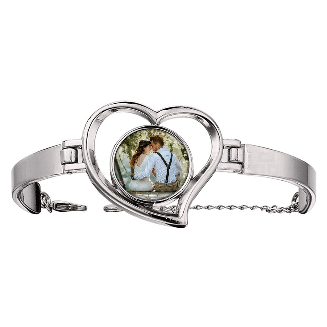 Photo Heart Bracelet - Upload Your Picture