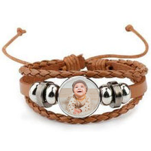 Load image into Gallery viewer, Leather Photo Bracelet - Personalised Picture Bracelet
