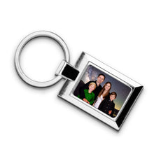 Load image into Gallery viewer, Personalised Metal Photo Keyring - Rectangle
