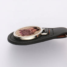 Load image into Gallery viewer, Personalised Leather &amp; Metal Keyrings - Hinged Circle
