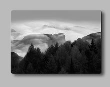 Load image into Gallery viewer, Foggy Mountains Picture - Wall Art - Metal Poster Print
