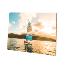 Load image into Gallery viewer, Personalised Sailing Metal Photo With Wooden Backing - Metal Poster Wall Picture
