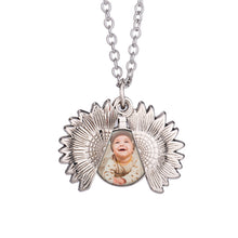 Load image into Gallery viewer, Sunflower Photo Necklace From Front On White Background
