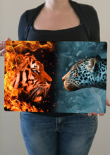 Load image into Gallery viewer, Tiger And Leopard Print - Wall Art - Metal Poster Print
